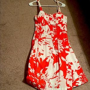 Coral Red Spaghetti Strap Sundress